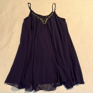 NWOT Express Dark Plum Twirl Dress